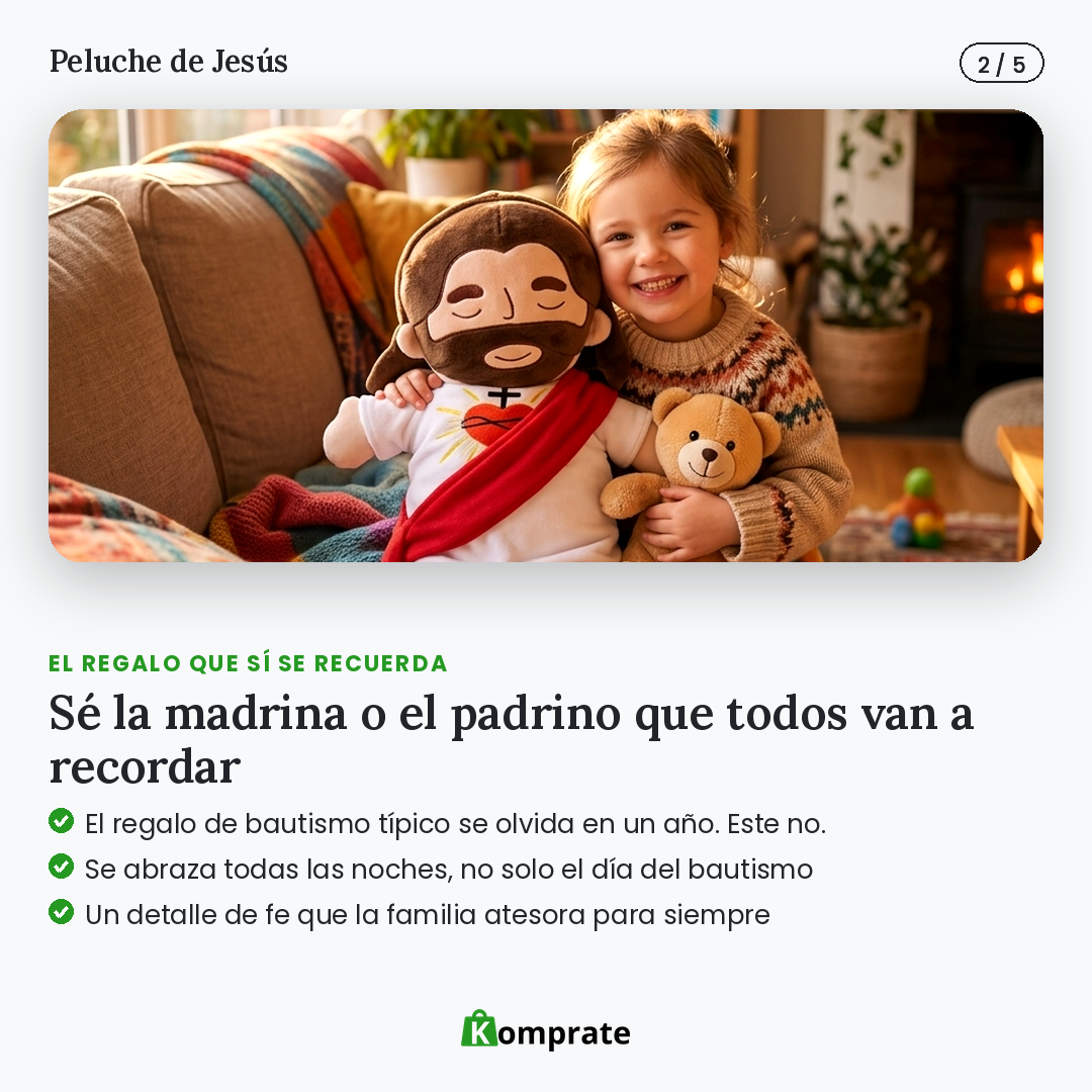 Peluche de Jesús que respira, canta y calma
