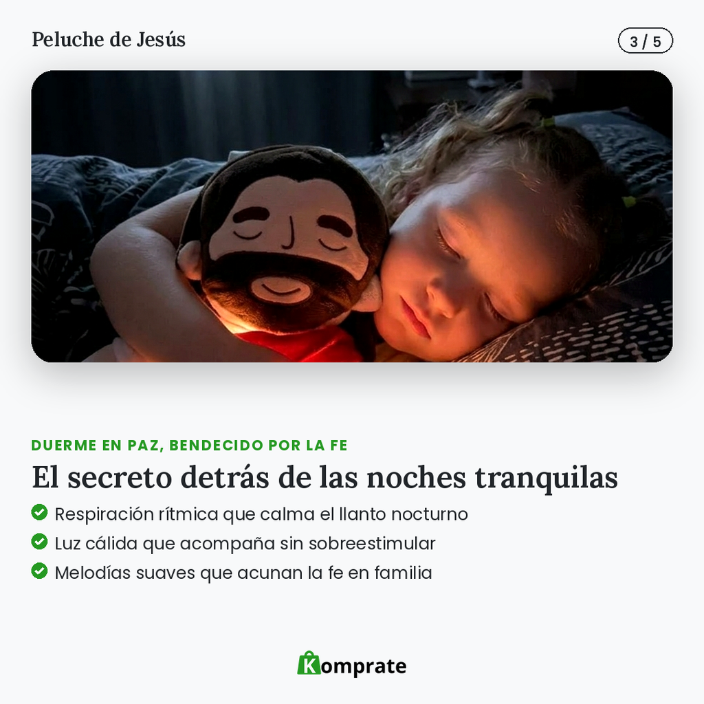 Peluche de Jesús que respira, canta y calma