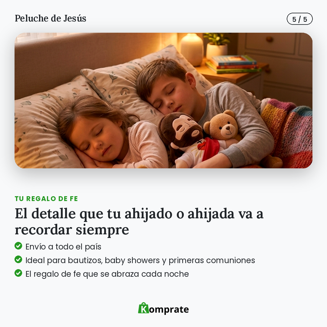 Peluche de Jesús que respira, canta y calma